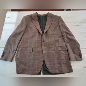 Cashmere Wool Tweed Bespoke Sport Coat Mens 46R